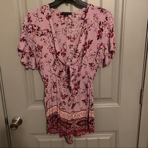 Purple cutout romper